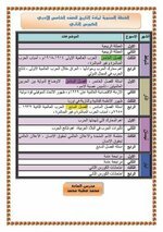 خطة تاريخ وجغرافية سنوية   للصف الخامس الادبي