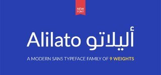 تحميل خط  أليلاتو عربي . انجليزي . كوفي حديث  - Alilato