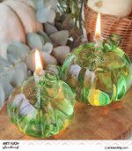 الشمعدانات الزجاجية المخصصة للوقود الزيتي  بأشكال جديدة والوان جديدة