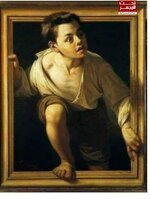 ‏لوحة " الهروب من الإطار " للرسام الاسباني (بيردل بوريل)