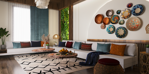 ألوان جذابة لغرف المعيشة