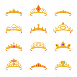 سكرابز مفرغ pngتيجان ذهبية مرسومة - مرصعة بالألماس - بالجواهر الملونة - تاج ذهبي - فيكتور - مذهبة - رسومات مفرغة ..📌 حصريًا هنا