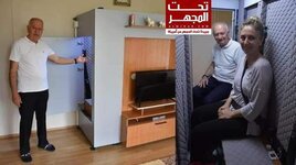 خوفاً من الزلازل.. مواطن تركي يصنع مقصورة فولاذية على شكل صندوق في منزله بولاية إزمير باستطاعة تحمل وزن 66 طنا