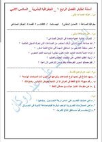 5 اختبارات مهمة 
 
مادة الجغرافيا  _ السادس الأدبي 

الفصـــــل الرابع .