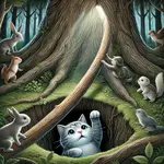 القطة الفضولية