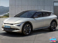 كيا ev6 gt 2025 بلمسات من الأخضر الليموني في المقصورة