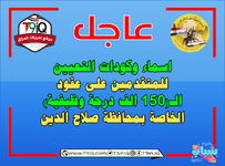 عاجل .. اسماء وكودات المتقدمين على تعيينات عقود (7292 درجة) محافظة صلاح الدين