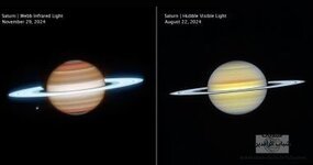 تلسكوبا جيمس ويب وهابل يتعاونان لتقديم رؤية جديدة لكوكب زحل