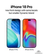 تقارير: iPhone 18 Pro يأتي بحواف موحّدة وDynamic Island أصغر