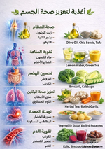 أغذية لتعزيز صحة الجسم