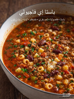 🍲 شوربة باستا إي فاجيولي (المكرونة مع الفاصوليا)