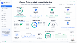 لوحة قياس استهلاك Claude Code والتكلفة ونافذة السياق لوحة قياس استهلاك Claude Code والتكلفة ونافذة السياق