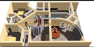 تصميم بيت  عراقي 12.5م*18م   المصمم وليد القيسي ٢٠١٩