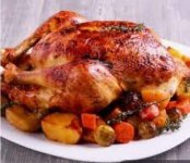 الدجاج المشوي مع الخضار بالفرن