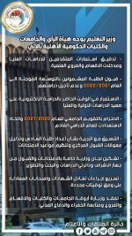 اهم توصيات وزير التعليم العالي الى هيأة الرأي والجامعات الحكومية والأهلي